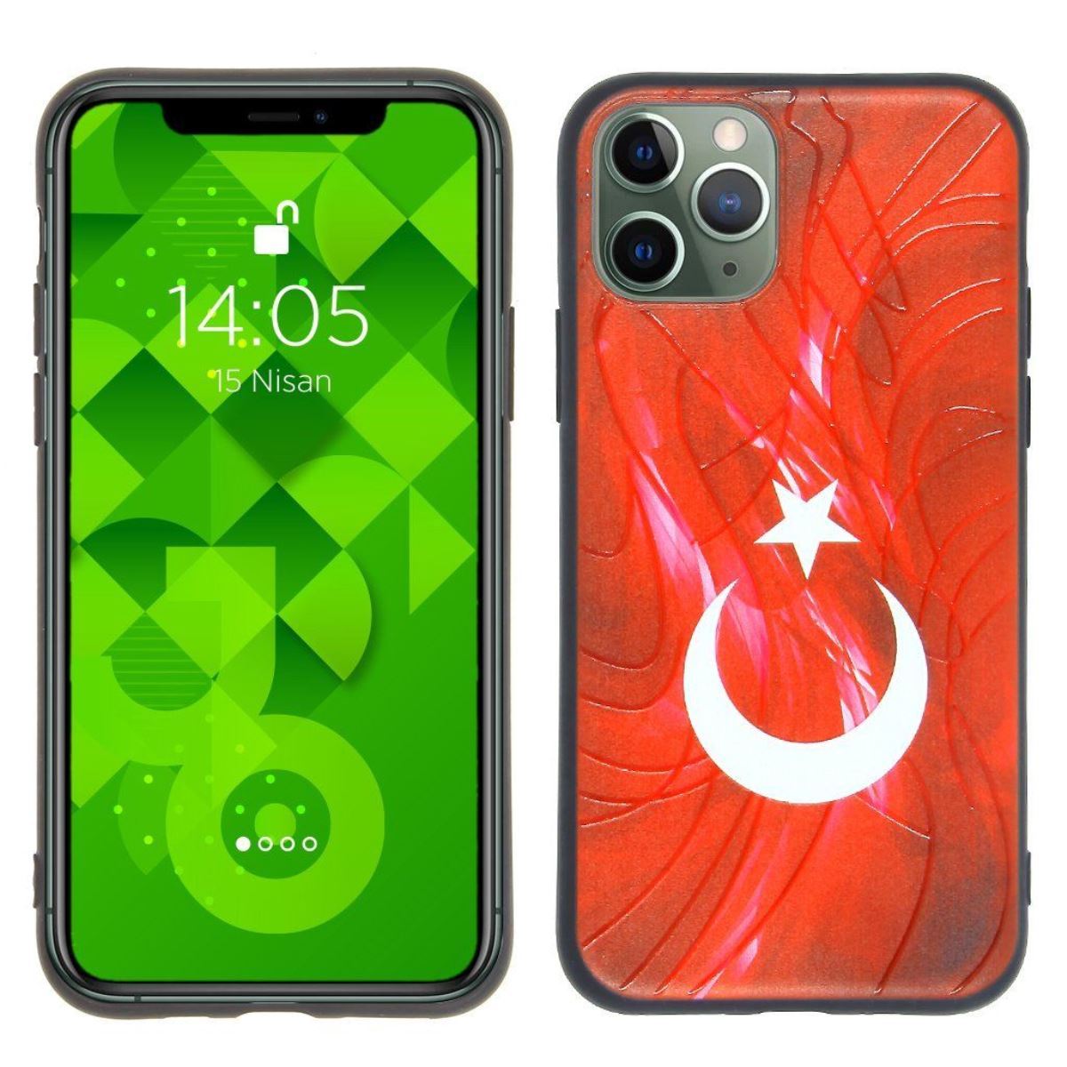 Jopus iPhone 11 Pro JS-242 Flag Phone Case Kirmizi - 1