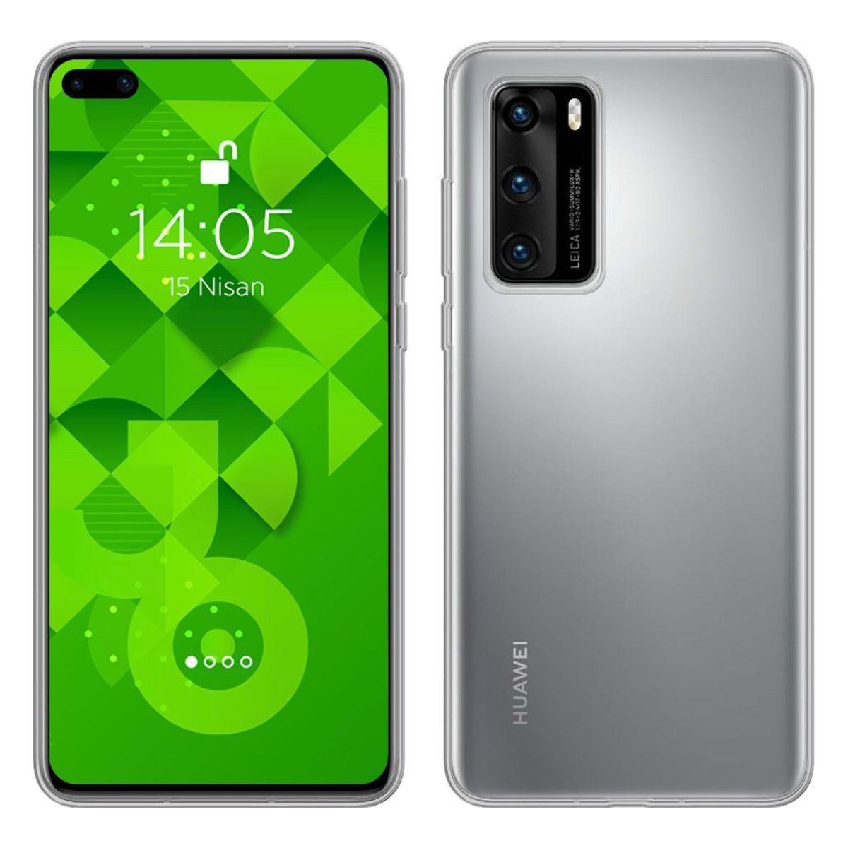Jopus Huawei P40 JS-238 Plug   Silikon Kilif Seffaf - 1