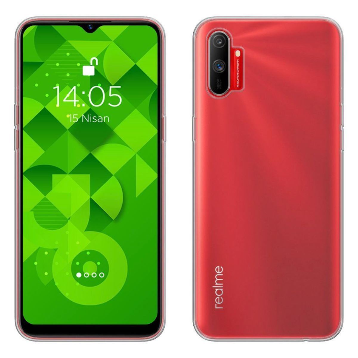 Jopus Realme C3 JS-238 Plug   Silikon Kilif Seffaf - 1