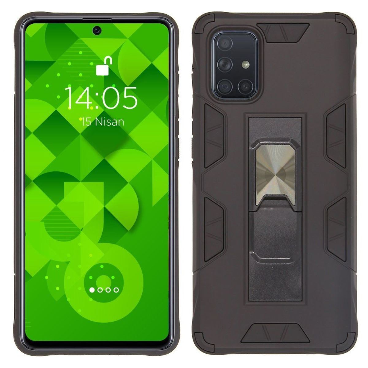 Jopus Samsung A71 JS-244 Sliding Phone Case Siyah - 1