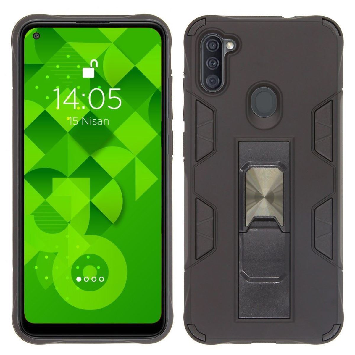 Jopus Samsung A11 / M11 JS-244 Sliding Phone Case Siyah - 1