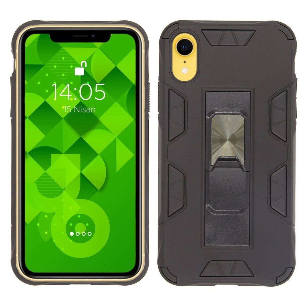 Jopus iPhone XR JS-244 Sliding Phone Case Siyah - 1
