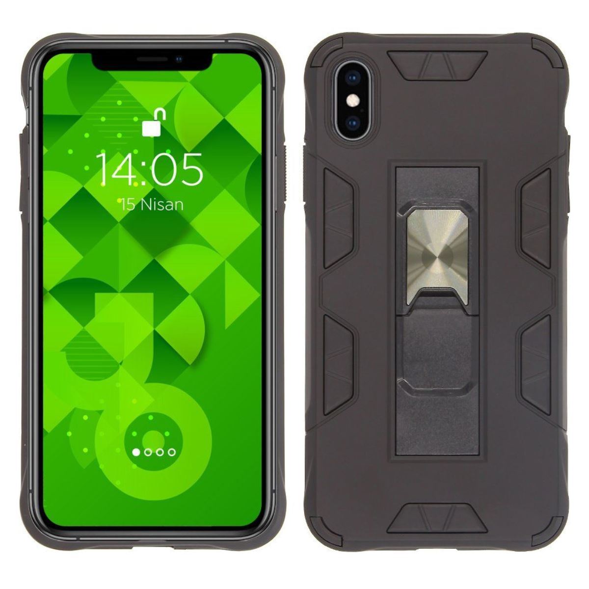 Jopus iPhone XS Max JS-244 Sliding   Silikon Kilif Siyah - 1