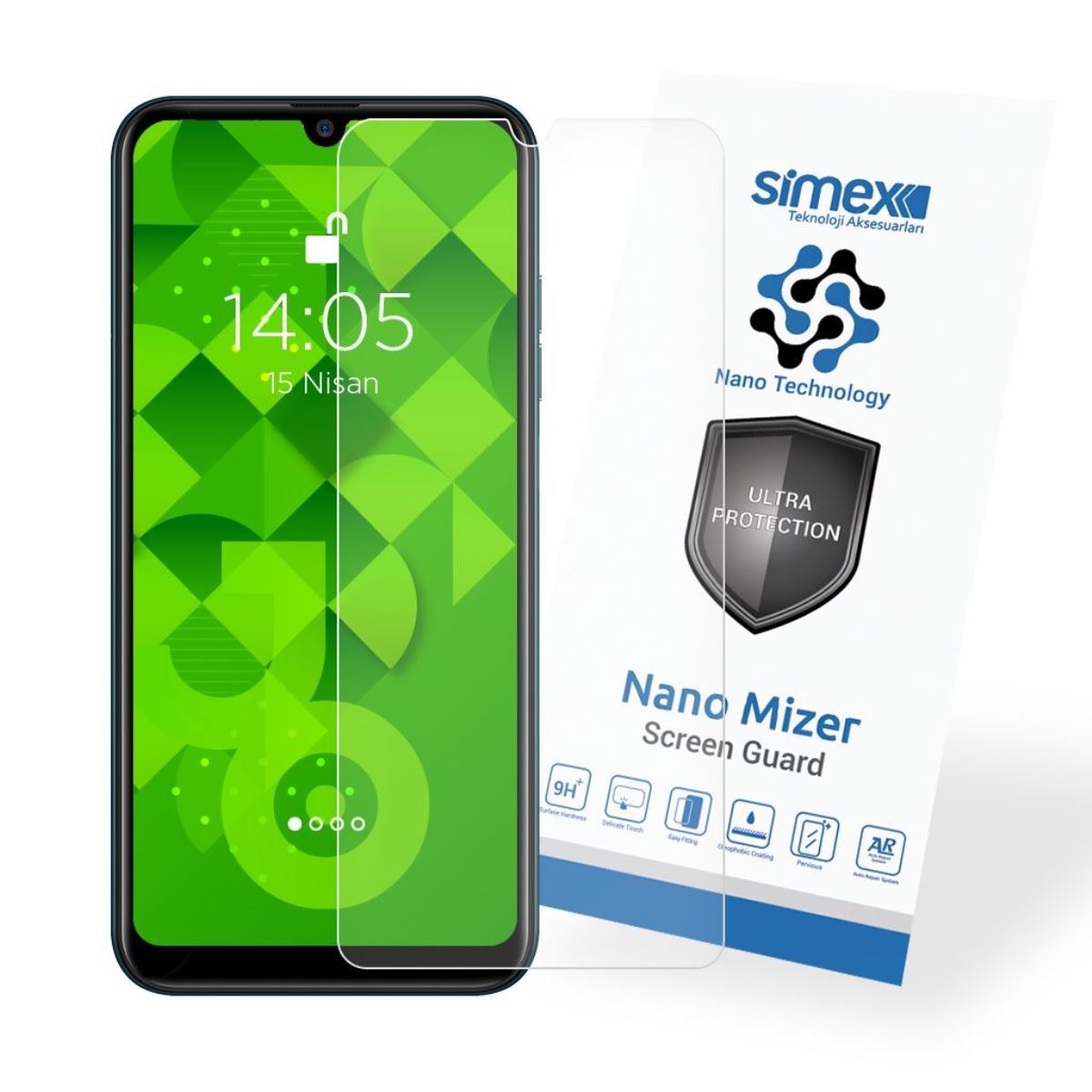 Simex General Mobile GM20 CEK-110 Nano Mizer   Ekran Koruyucu Seffaf - 1