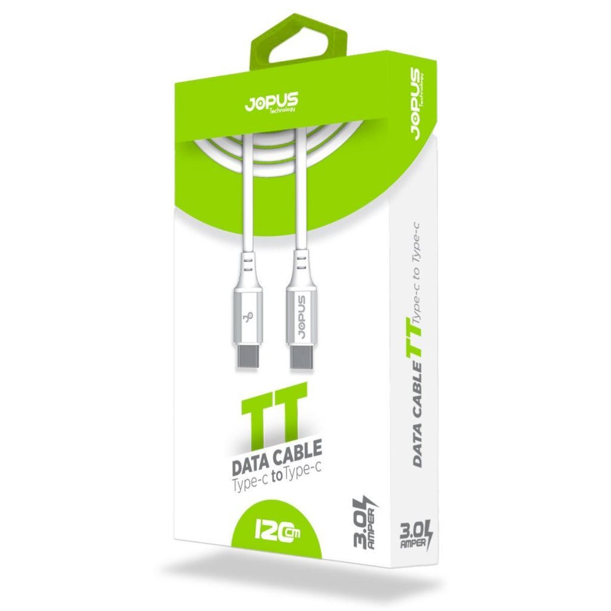 Jopus  Type C to Type C JO-T10  TT Data Kablosu Beyaz - 1