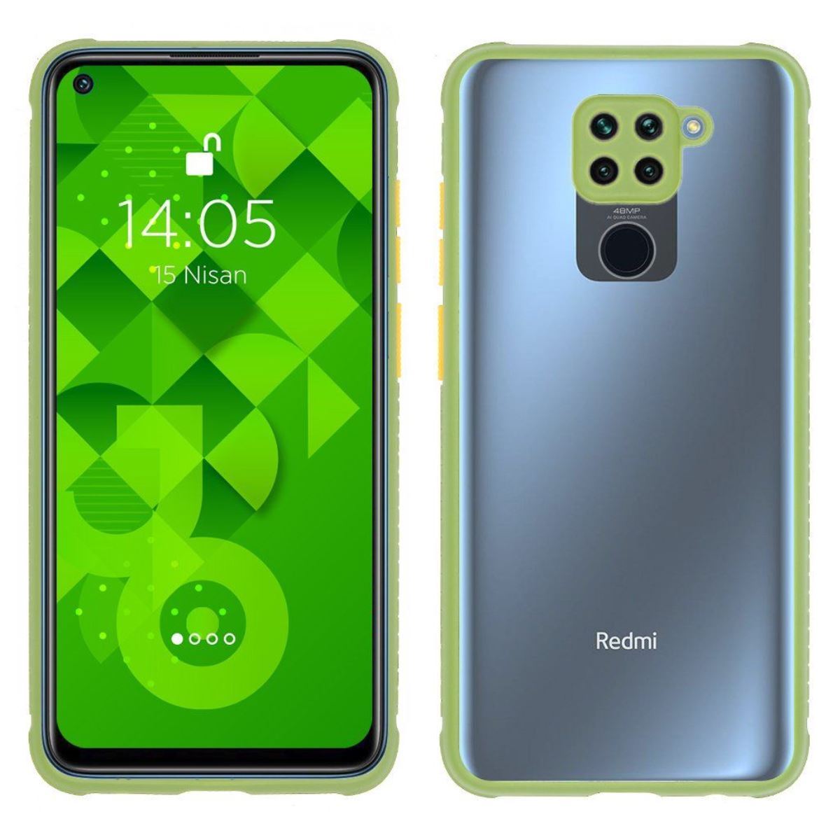 Jopus Xiaomi Redmi Note9 JS-245 Zipper   Silikon Kilif Açik Yesil - 1