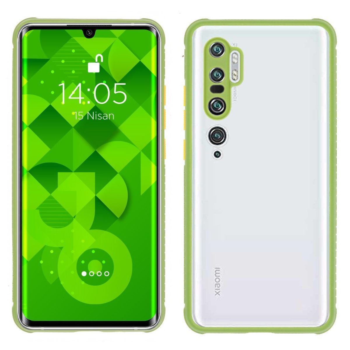 Jopus Xiaomi Mi Note10 Pro JS-245 Zipper   Silikon Kilif Açik Yesil - 1