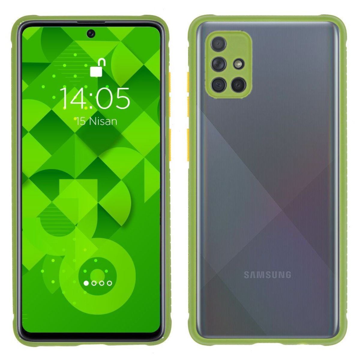 Jopus Samsung A71 JS-245 Zipper   Silikon Kilif Açik Yesil - 1