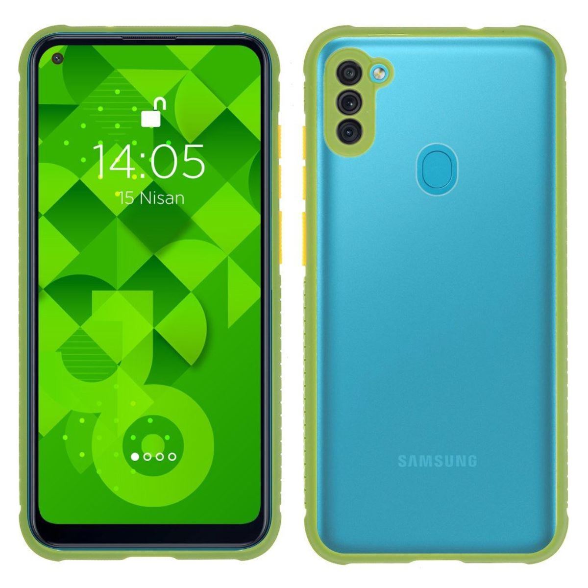 Jopus Samsung A11 / M11 JS-245 Zipper Phone Case Açik Yesil - 1