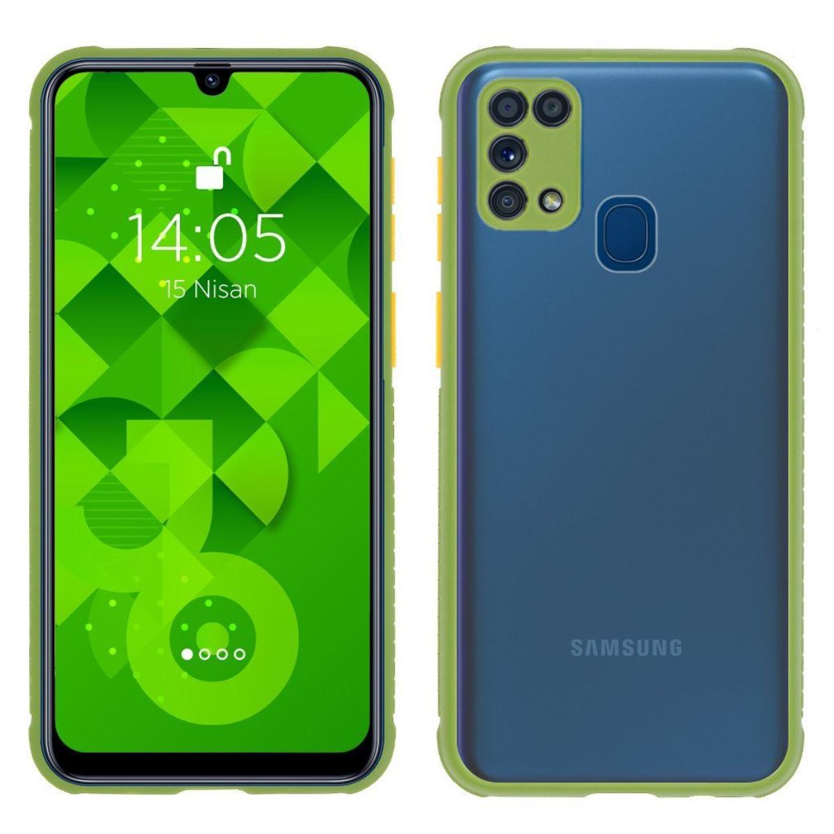 Jopus Samsung M31 JS-245 Zipper   Silikon Kilif Açik Yesil - 1