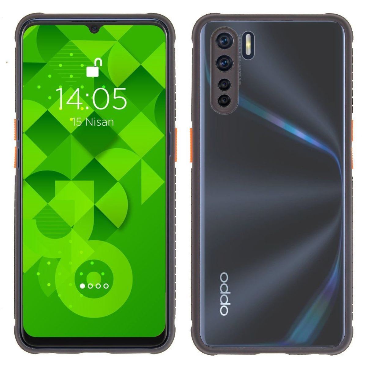 Jopus Oppo A91 JS-245 Zipper   Silikon Kilif Siyah - 1