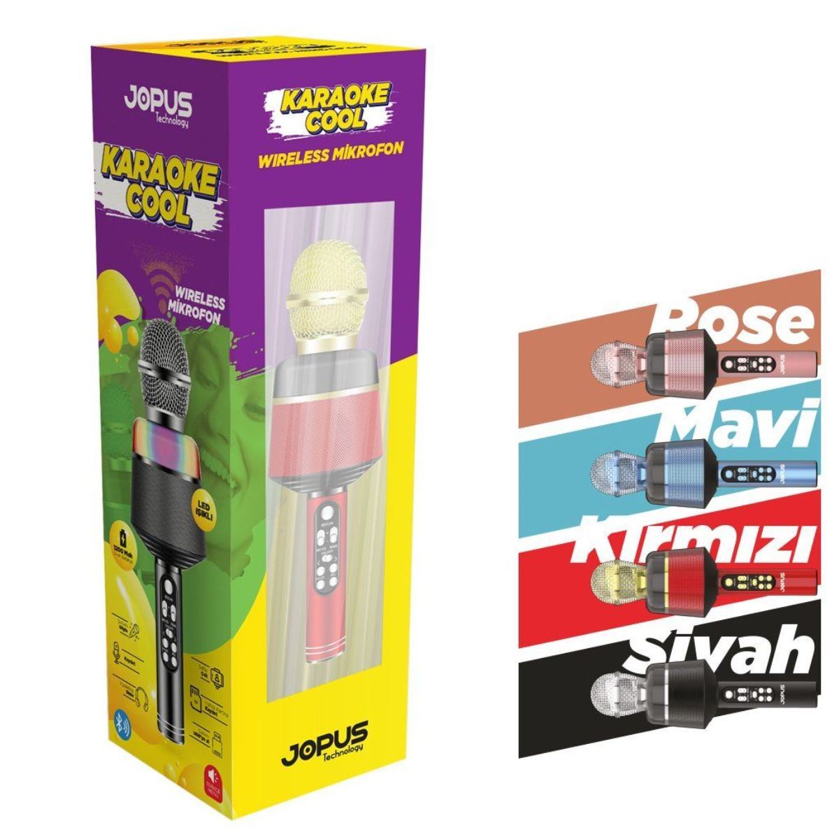 Jopus Karaoke Speaker With Microphone JO-K16 Kirmizi - 1