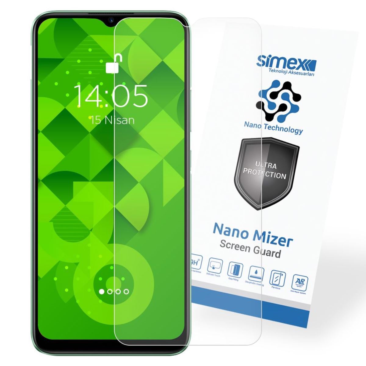 Simex Realme C11 CEK-110 Nano Mizer   Ekran Koruyucu Seffaf - 1
