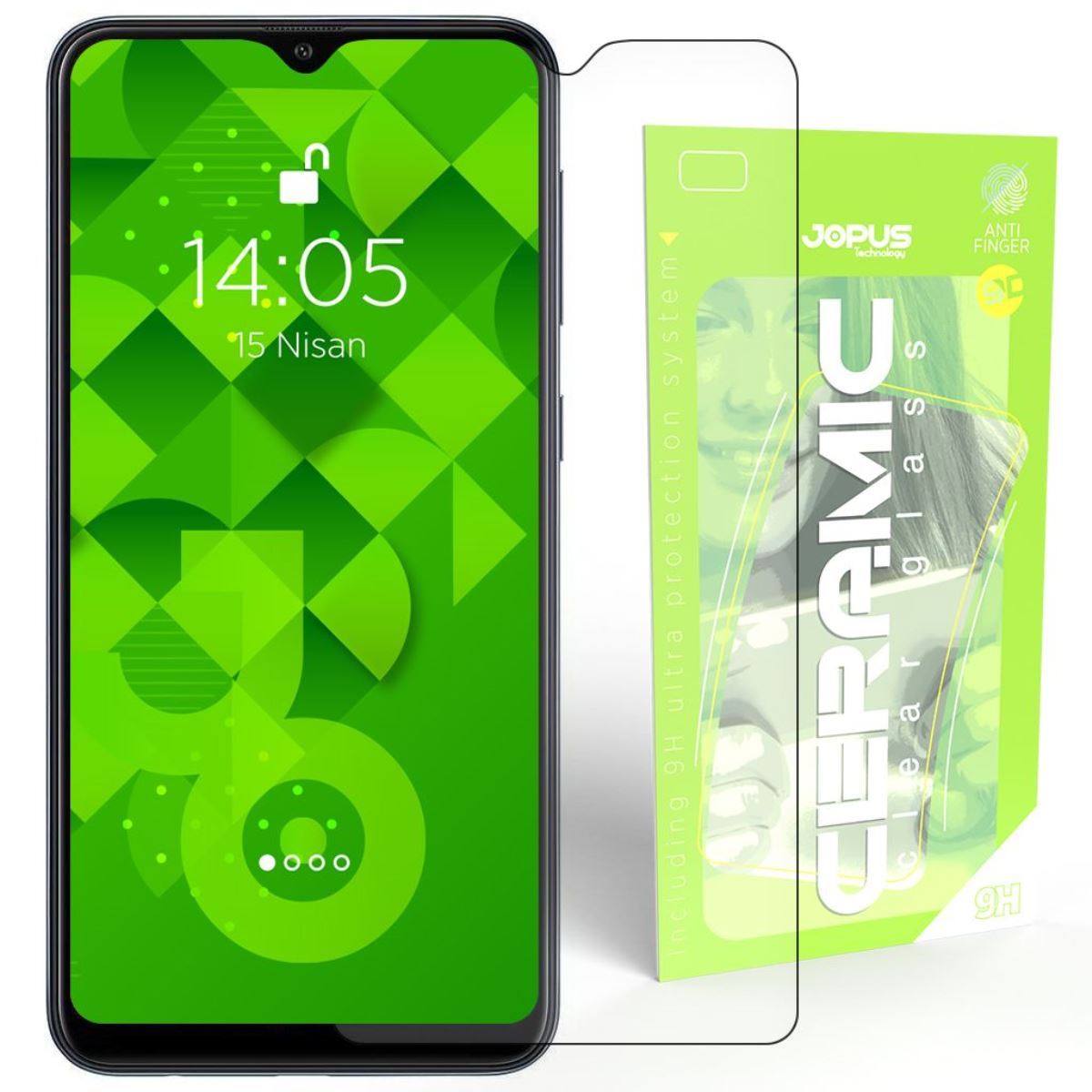 Jopus Samsung A10 / M10 CEK-129 Ceramic Clear Screen Protector Siyah - 1