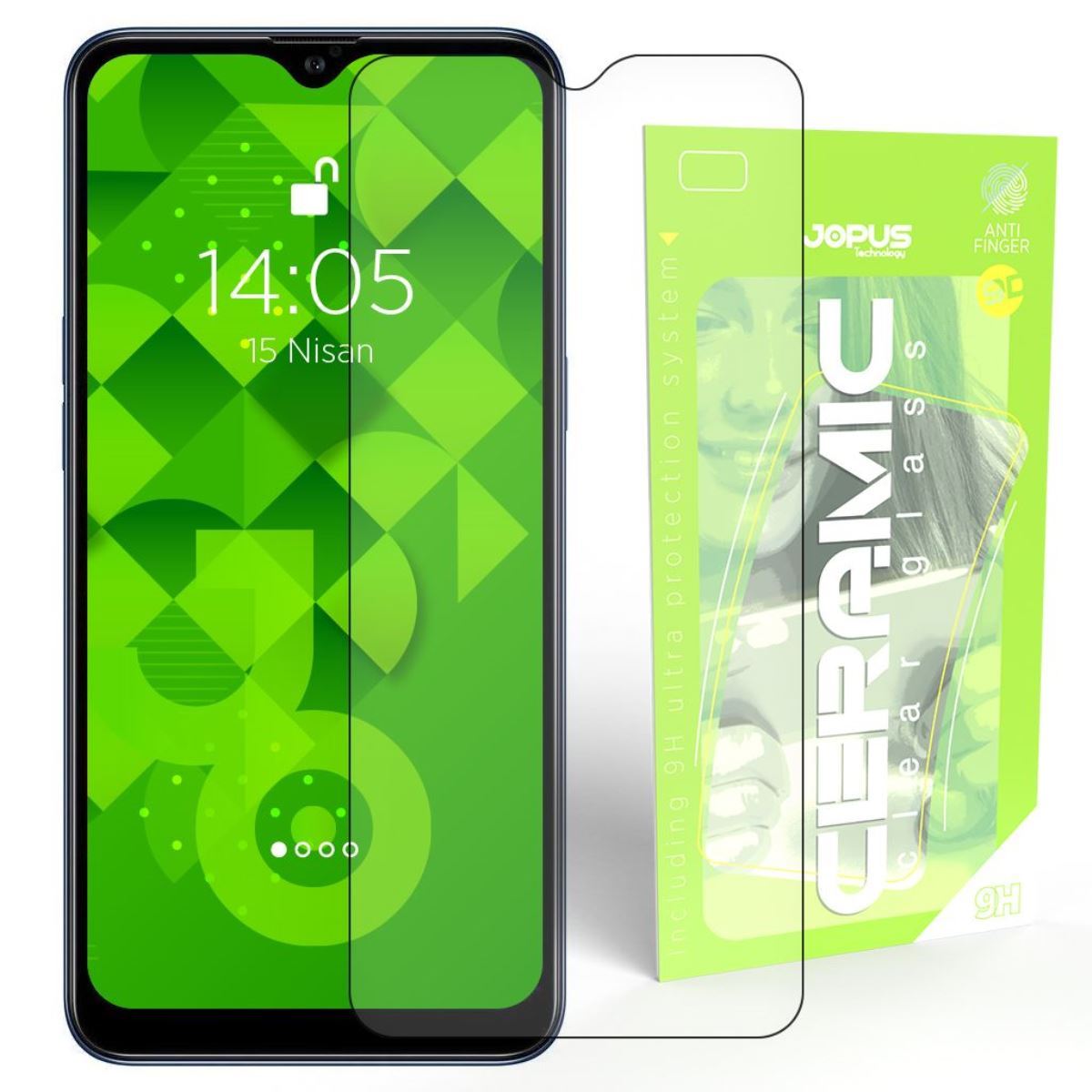 Jopus Samsung A10s CEK-129 Ceramic Clear   Ekran Koruyucu Siyah - 1