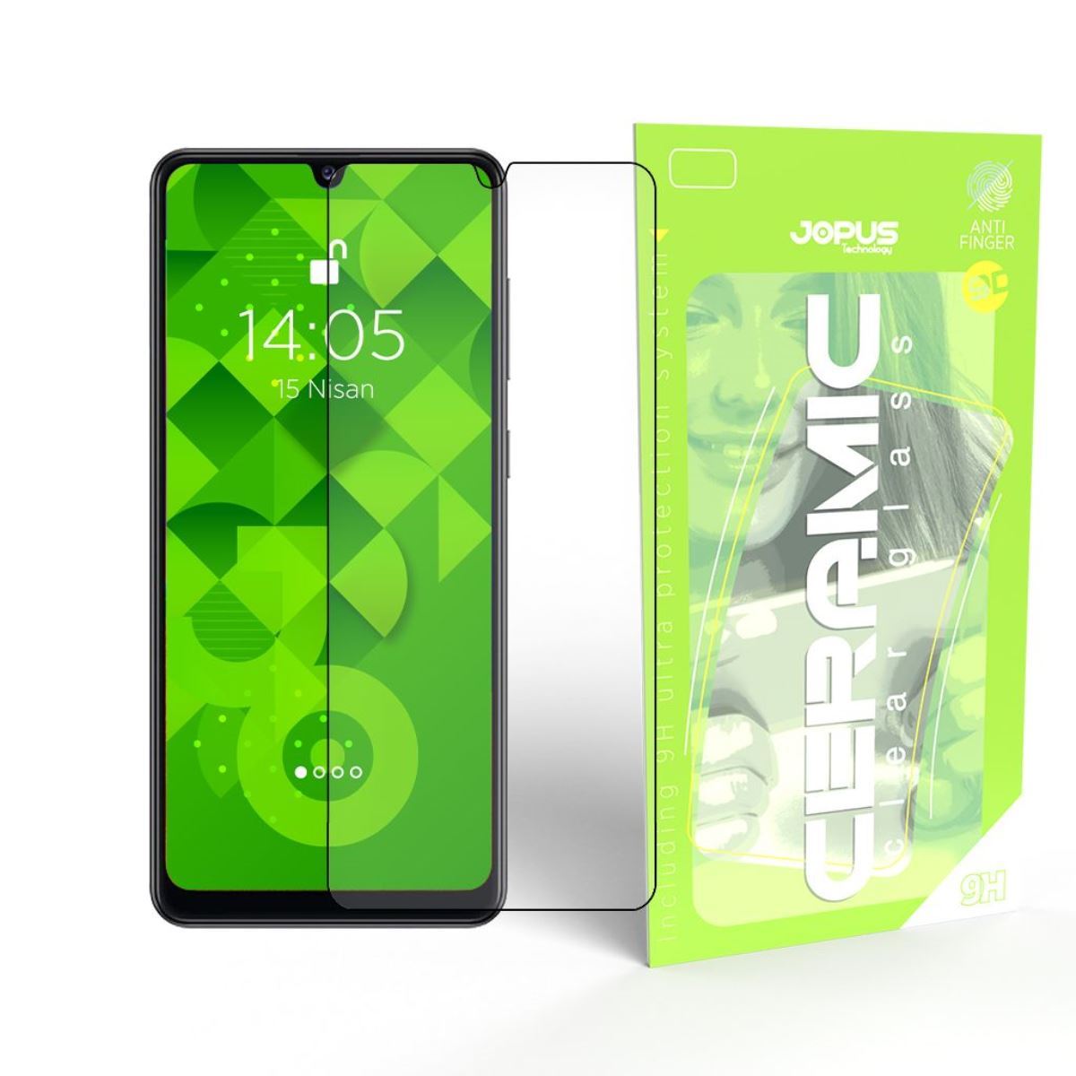 Jopus Samsung A31 CEK-129 Ceramic Clear   Ekran Koruyucu Siyah - 1
