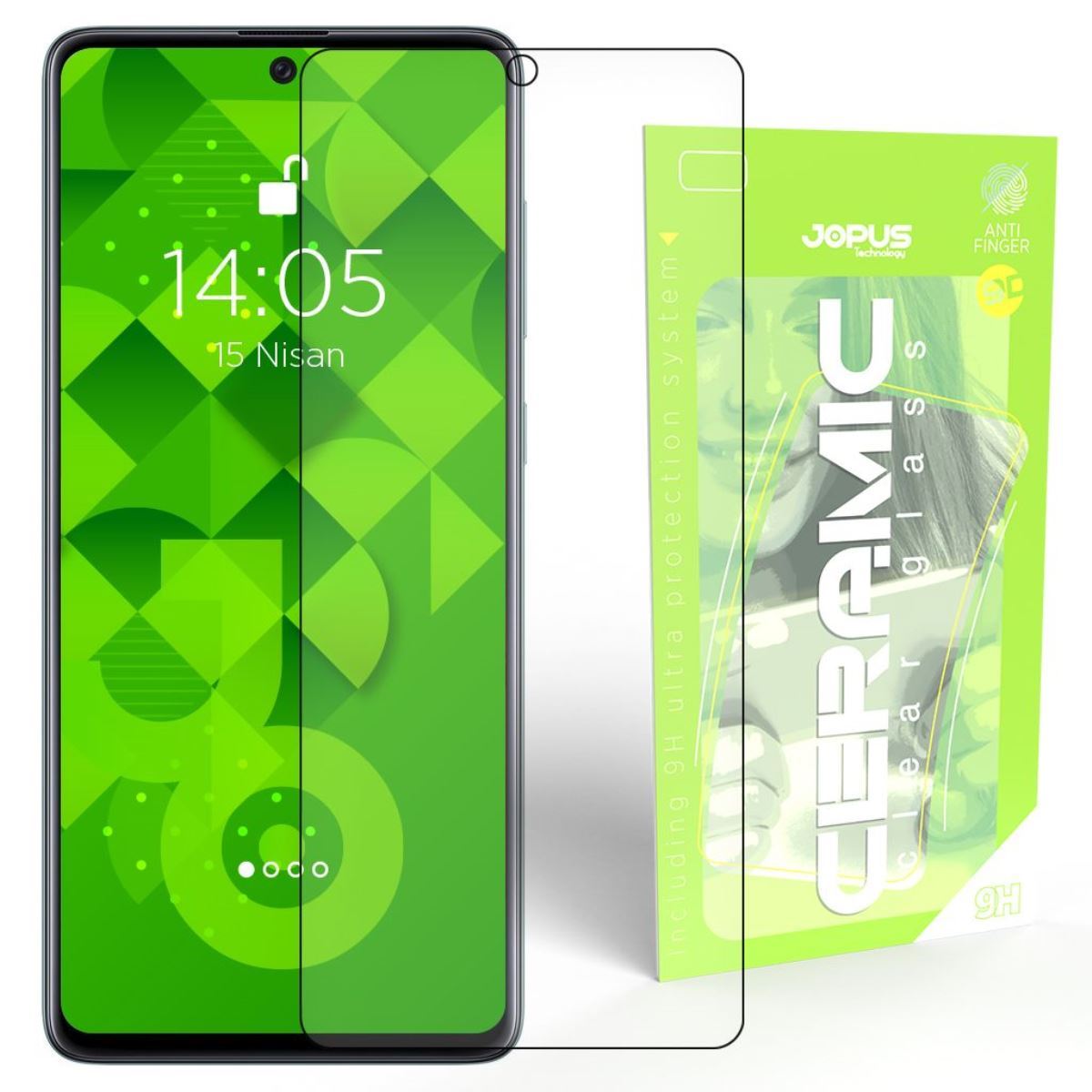 Jopus Samsung A71 CEK-129 Ceramic Clear Screen Protector Siyah - 1