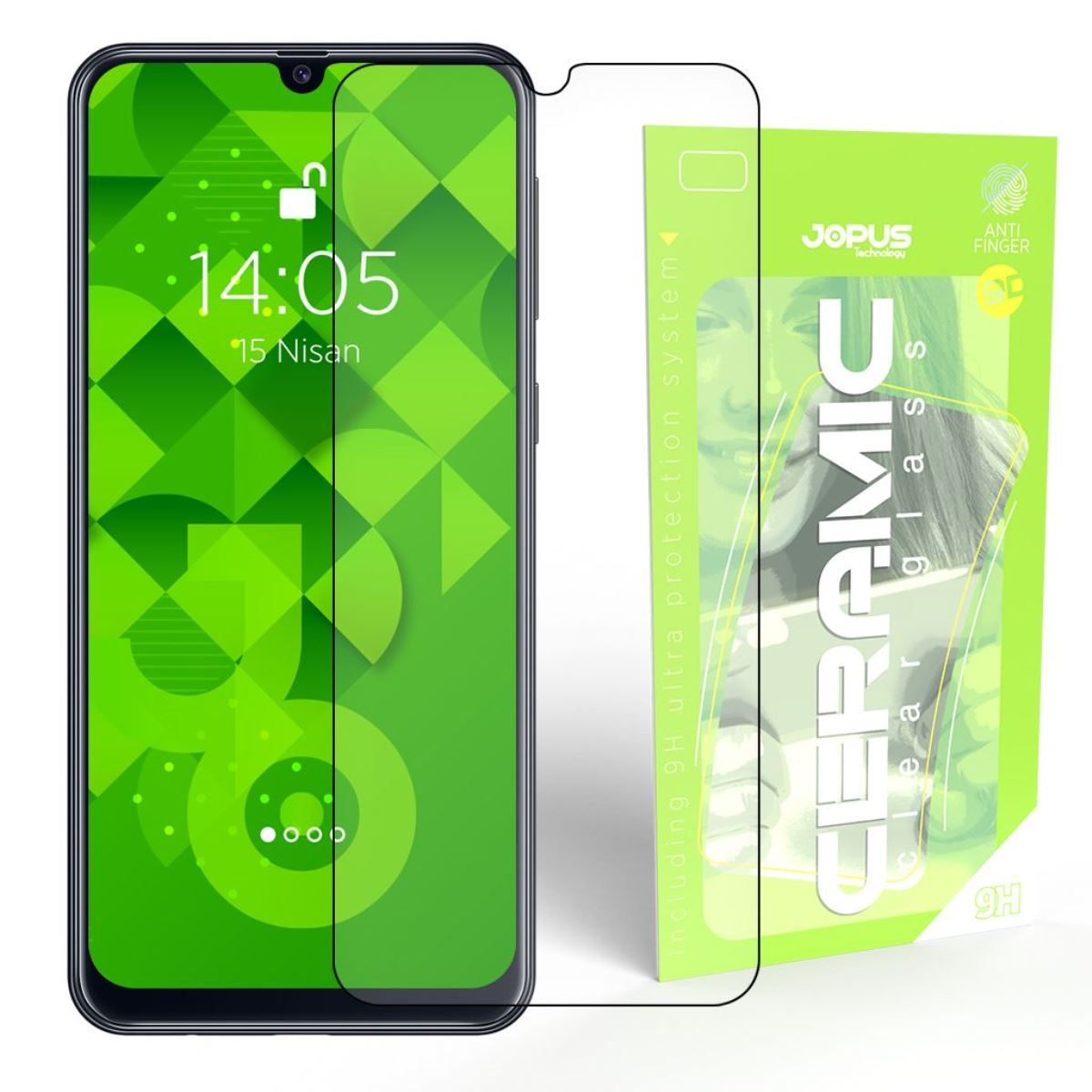 Jopus Samsung M21 CEK-129 Ceramic Clear Screen Protector Siyah - 1