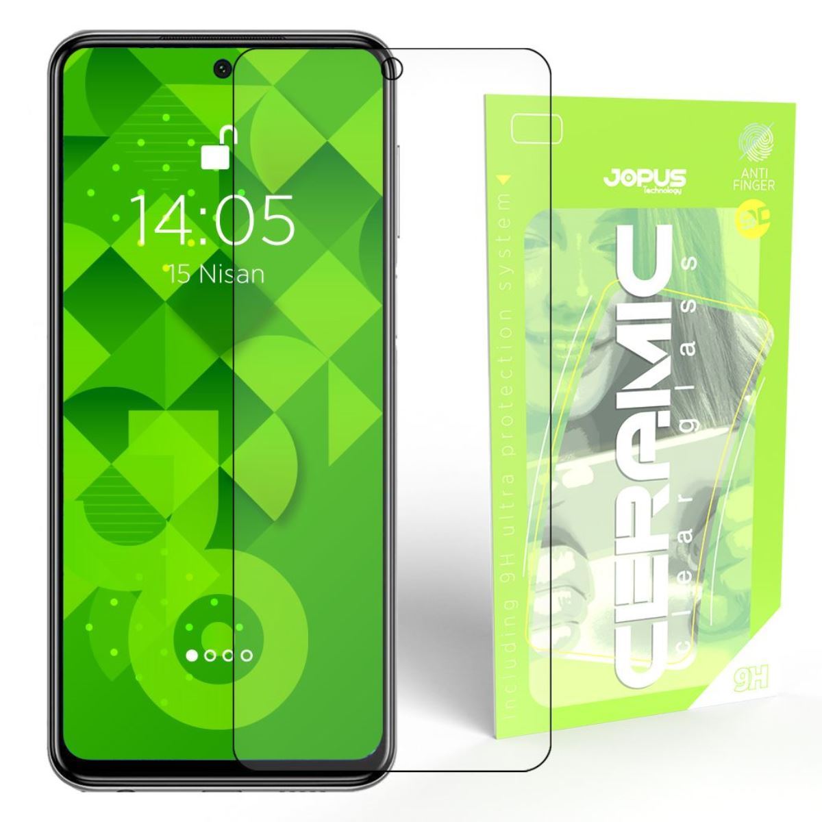 Jopus Xiaomi Redmi Note9 CEK-129 Ceramic Clear   Ekran Koruyucu Siyah - 1