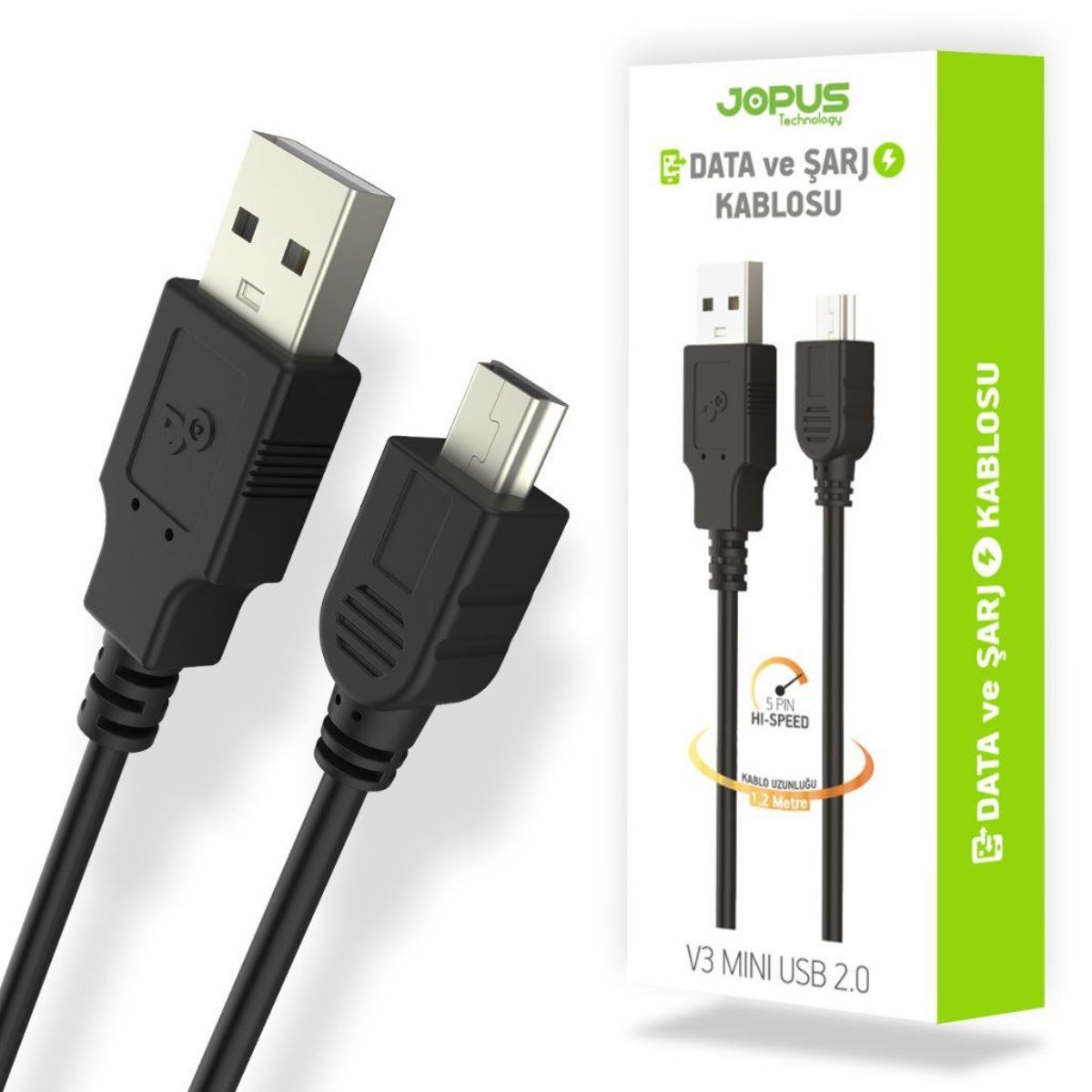Jopus Universal V3 JO-DK01 Data Cable Siyah - 1