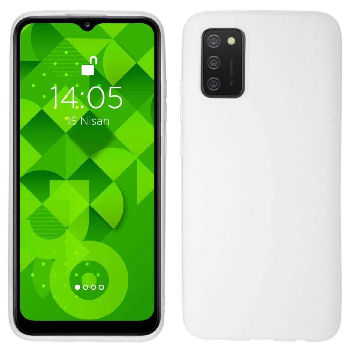 Jopus Samsung A02s JS-105 Tint   Silikon Kilif Beyaz - 1