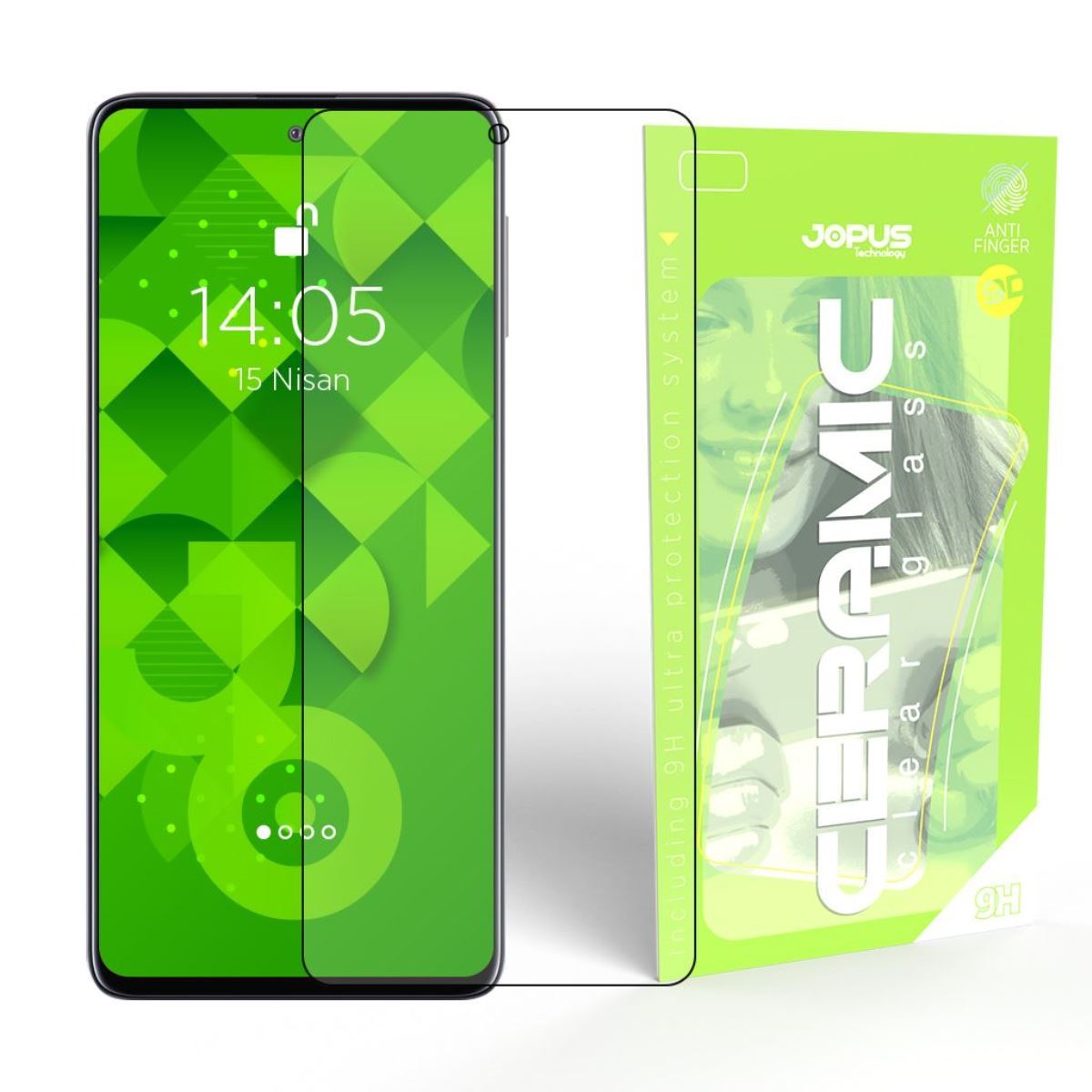 Jopus Samsung M31s CEK-129 Ceramic Clear Screen Protector Siyah - 1