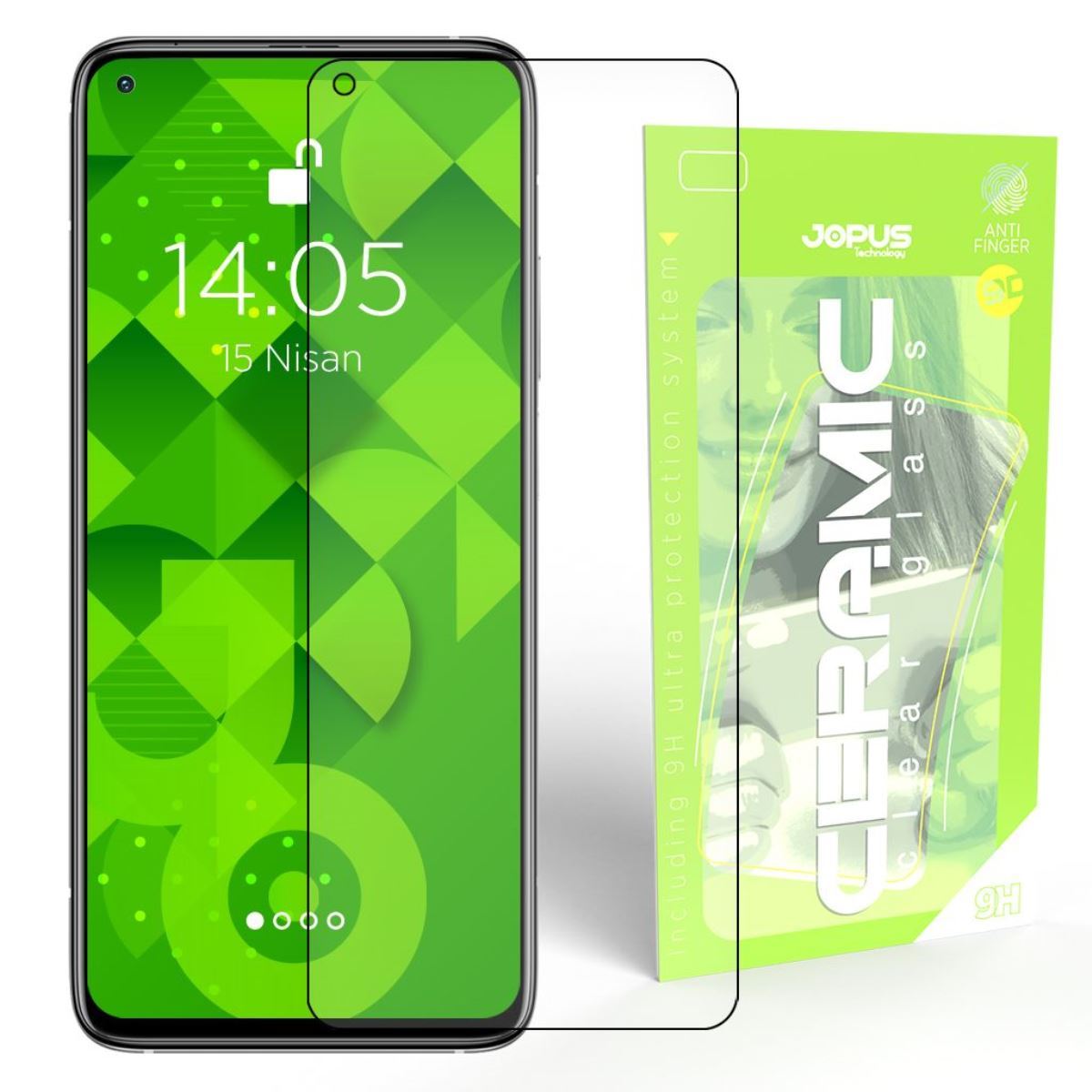 Jopus Xiaomi Mi 10T / 10T Pro CEK-129 Ceramic Clear   Ekran Koruyucu Siyah - 1