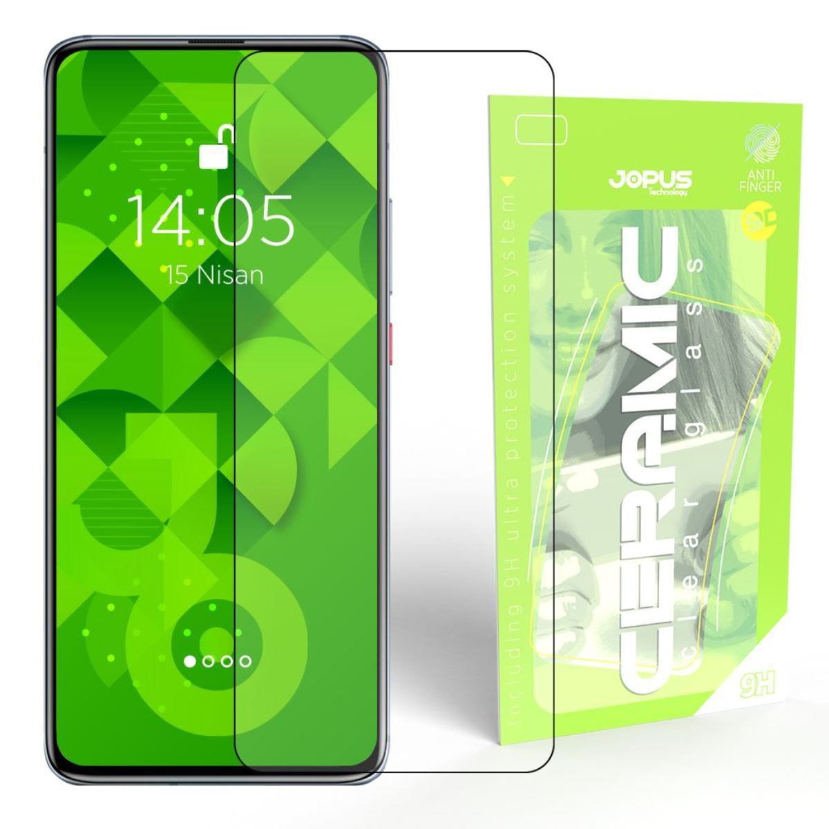 Jopus Xiaomi Poco F2 Pro CEK-129 Ceramic Clear   Ekran Koruyucu Siyah - 1