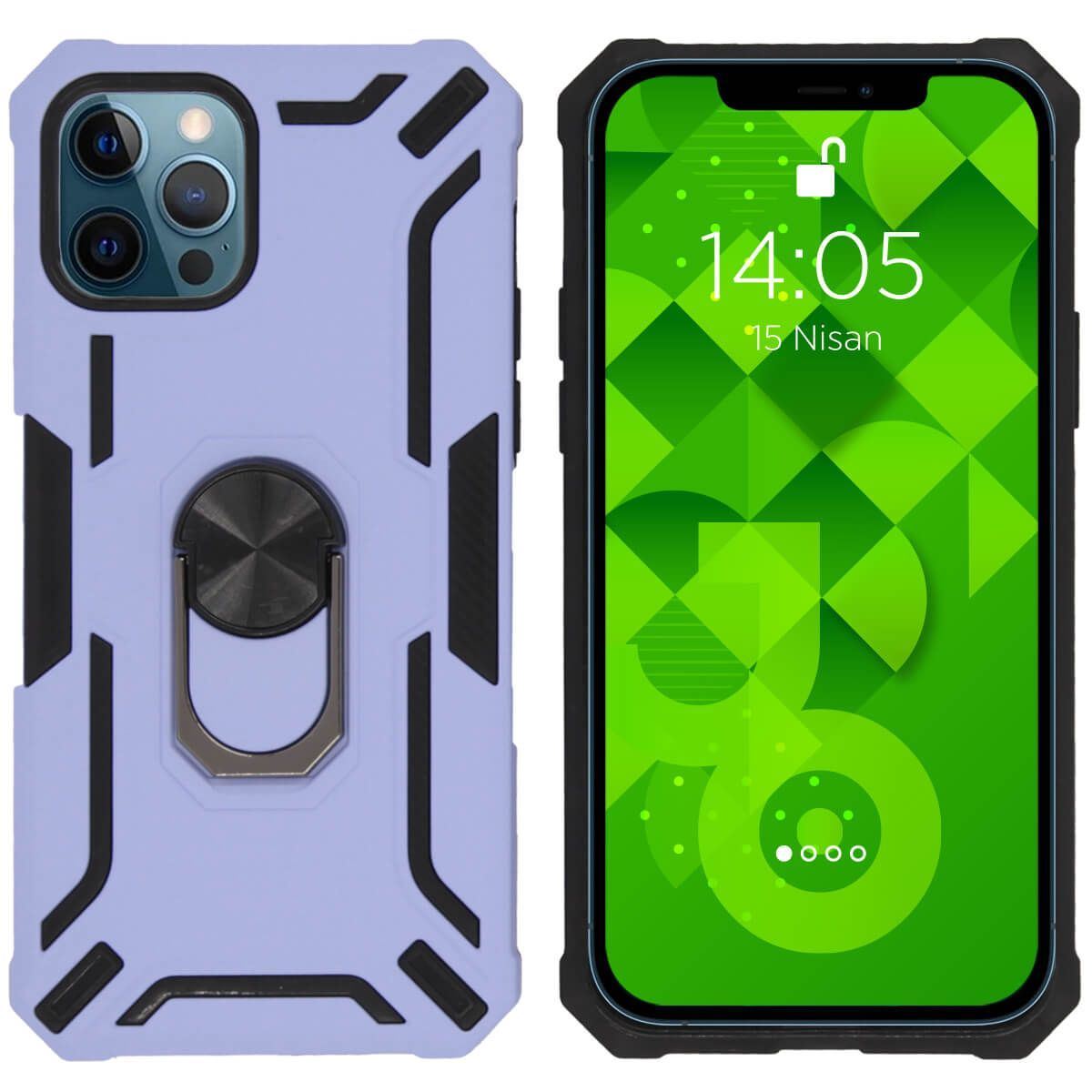 Jopus iPhone 12 / 12 Pro JS-249 Turbot   Silikon Kilif Mor - 1