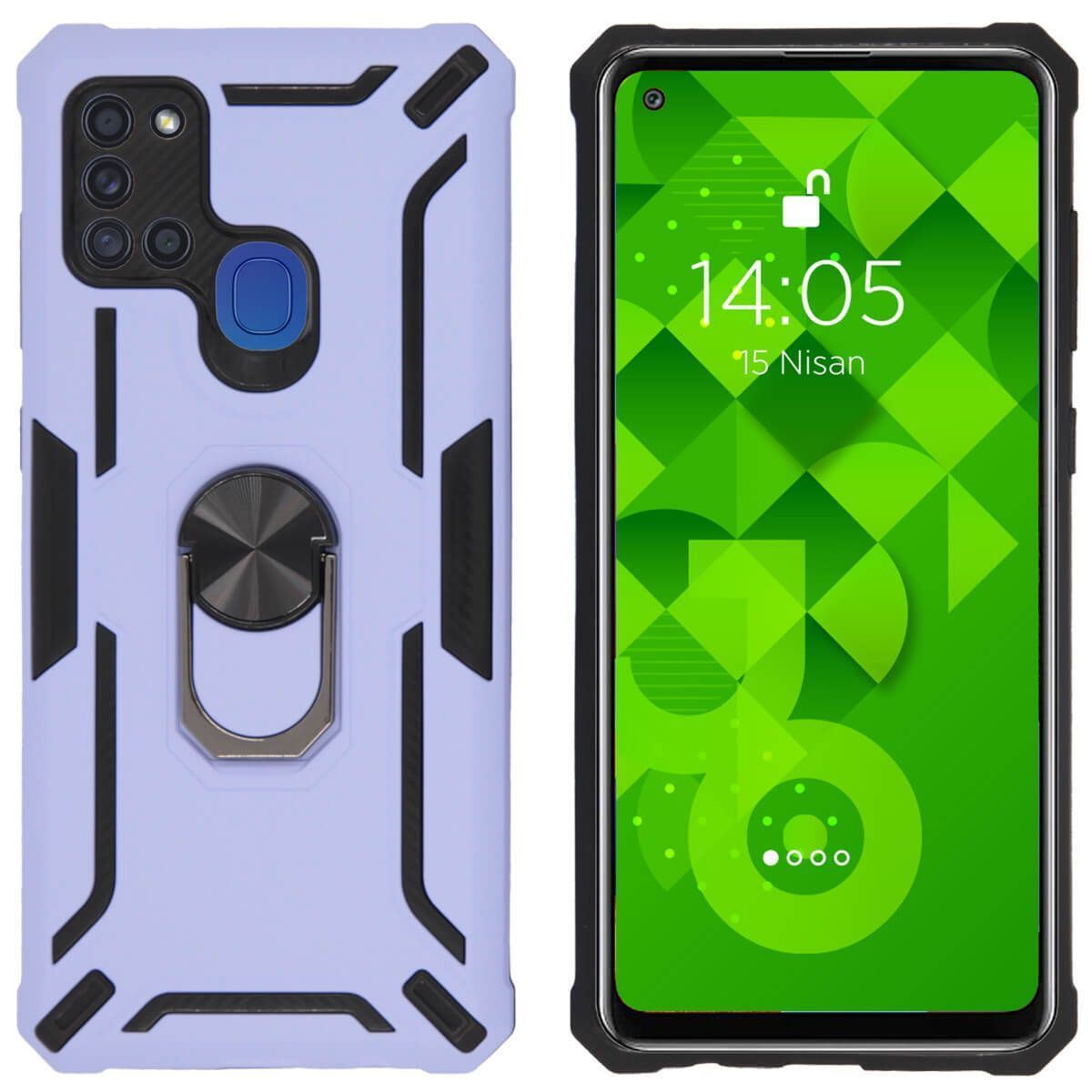 Jopus Samsung A21s JS-249 Turbot   Silikon Kilif Mor - 1