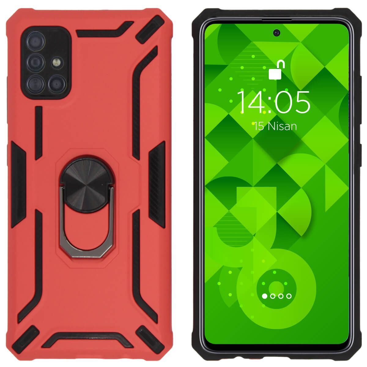 Jopus Samsung A51 JS-249 Turbot   Silikon Kilif Kirmizi - 1