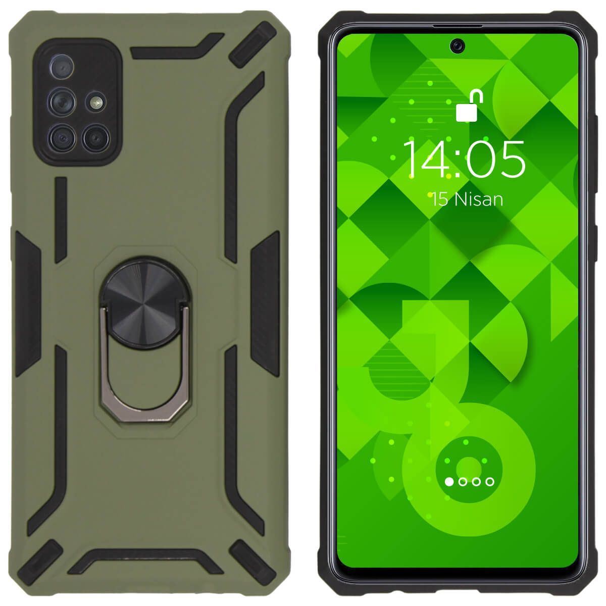 Jopus Samsung A71 JS-249 Turbot   Silikon Kilif Yesil - 1