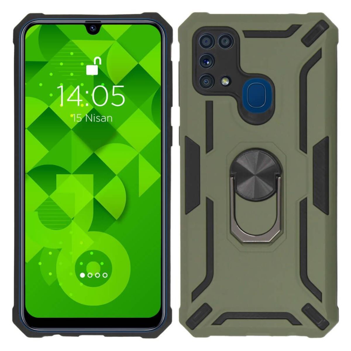 Jopus Samsung M31 JS-249 Turbot   Silikon Kilif Yesil - 1