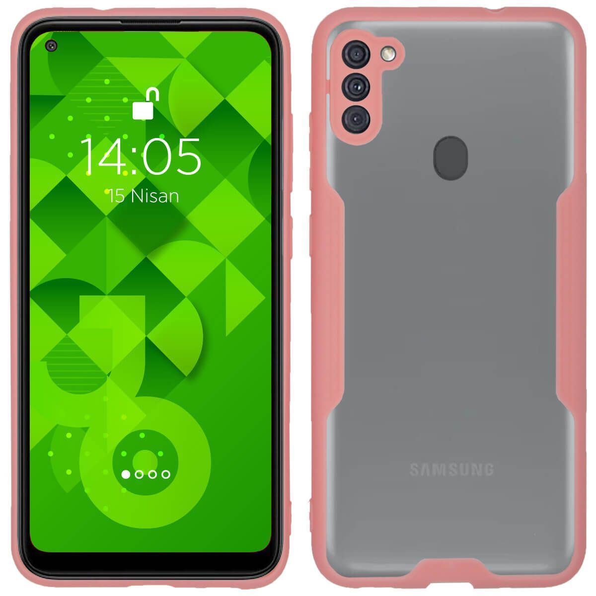 Jopus Samsung A11 / M11 JS-250 Mellow   Silikon Kilif Pembe - 1