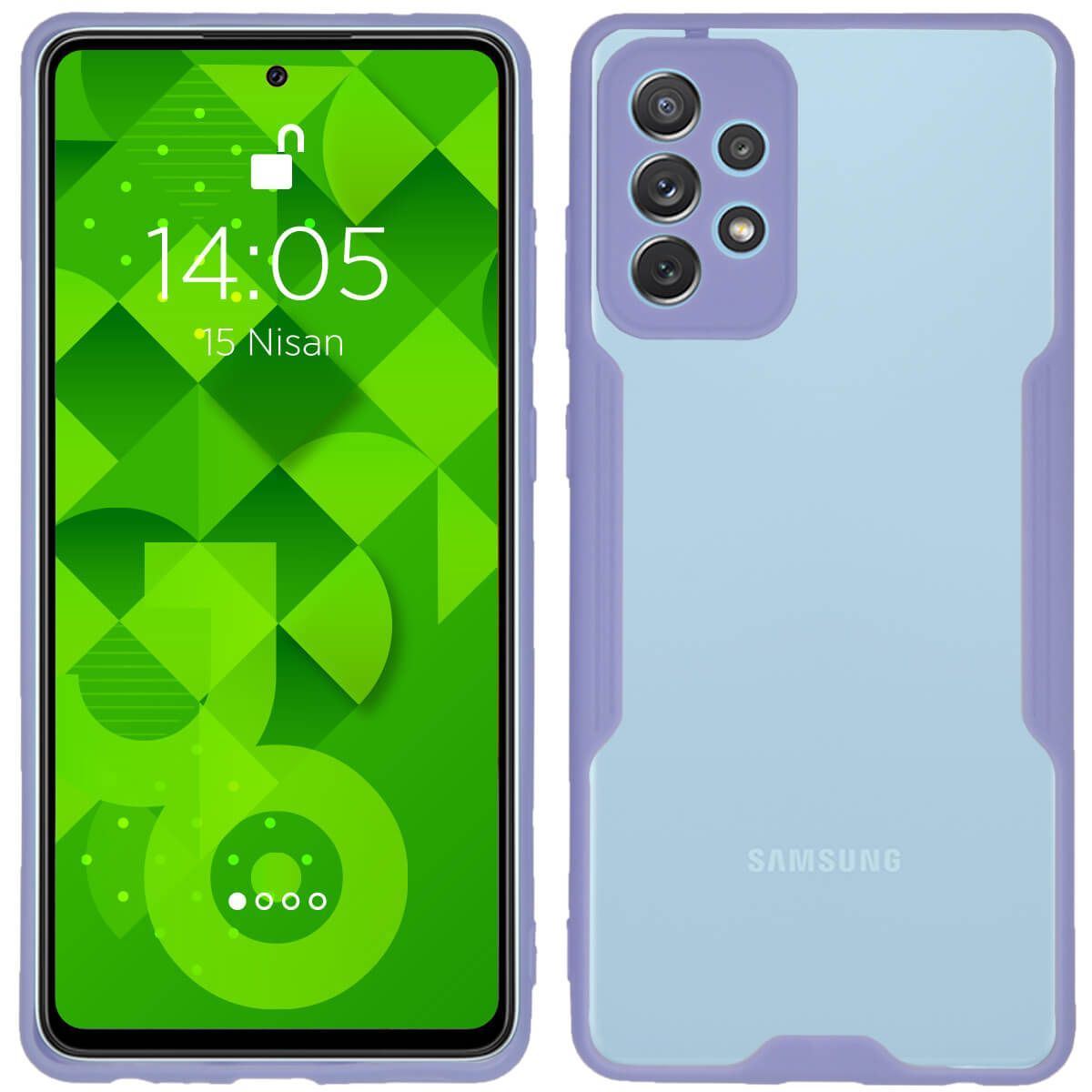 Jopus Samsung A72 JS-250 Mellow   Silikon Kilif Lila - 1