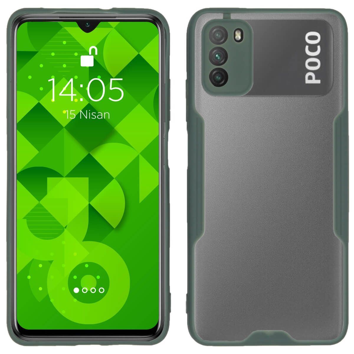 Jopus Xiaomi Poco M3 JS-250 Mellow   Silikon Kilif Yesil - 1