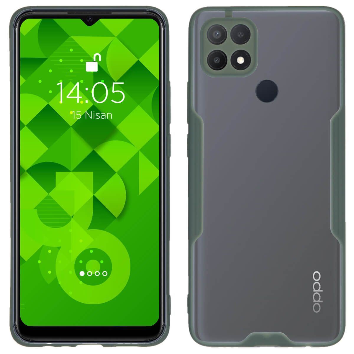 Jopus Oppo A15 / A15s JS-250 Mellow Phone Case Yesil - 1