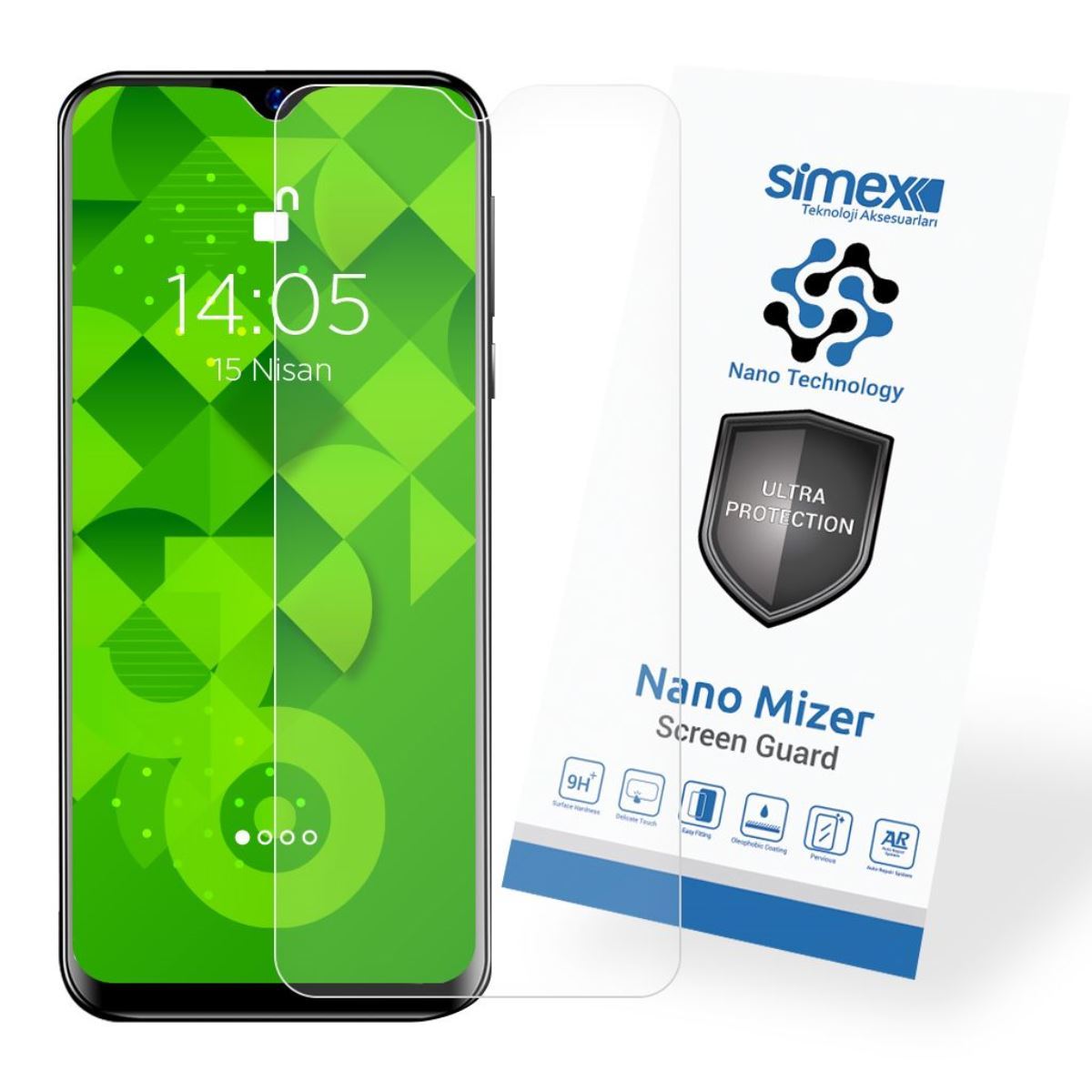 Simex Reeder P13 Blue Plus CEK-110 Nano Mizer Screen Protector Seffaf - 1