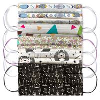 ELVIN POPLIN KUMAS DESENLI MASKE APARATLI 40'LI 1