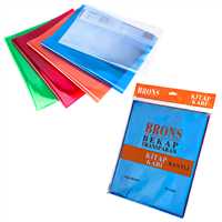 BRONS KİTAP KABI RENKLİ BANTLI 10 LU 10 PK KABI BR-459 1