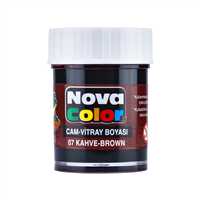 NOVA COLOR CAM BOYASI SU BAZLI KAHVE 12 Lİ NC-155 1