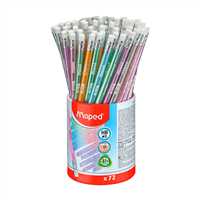 MAPED KURŞUN KALEM GLİTTER DECO HB SİLGİLİ 72 Lİ 851805 1