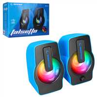RAMPAGE SPEAKER RMS-G7 FALSETTO 2.0 MAVİ LEDLİ MULTİMEDİA 1