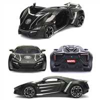 SİMBA JADA MARVEL AVENGERS 3225004 BLACK PANTHER LYKAN HYPERSPORT DİE CAST FİGÜR METAL ARABA 1:24 8+ 2