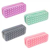 FLY COLOR SİLİKON KALEM ÇANTASI 1206 POPİT TEK BÖLMELİ 4 RENK 12 Lİ 1