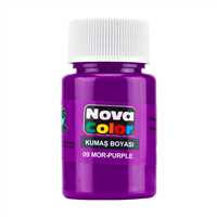NOVA COLOR KUMAŞ BOYASI ŞİŞE 30 ML MOR 12 Lİ NC-167 1