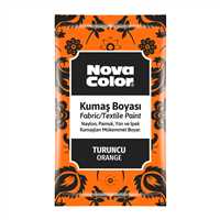 NOVA COLOR KUMAŞ BOYASI TOZ TURUNCU 12 Lİ NC-906 1