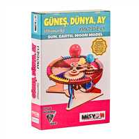 MİSYON GÜNEŞ DÜNYA AY MODELİ OTOMATİK AHŞAP BOYALI MSY-28 1