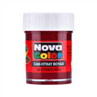 NOVA COLOR CAM BOYASI SU BAZLI KIRMIZI 12 Lİ NC-150 1