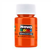 NOVA COLOR KUMAŞ BOYASI ŞİŞE 30 ML TURUNCU 12 Lİ NC-166 1